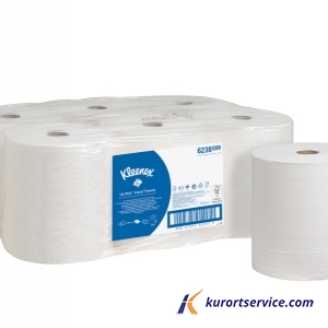 Бумажные полотенца в рулонах Kleenex Ultra белые, 2 слоя, 180м, 6 рул/кор